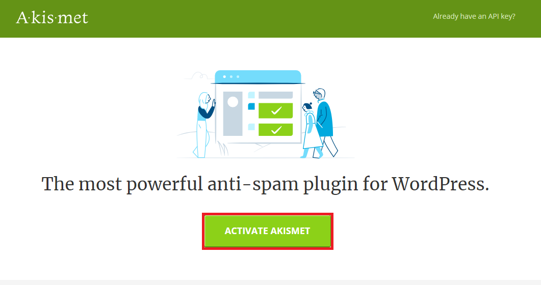 Akismet設定手順3